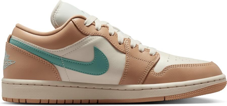 Jordan Aj1 Low Sneakers Dames Beige Leer - Foto 3