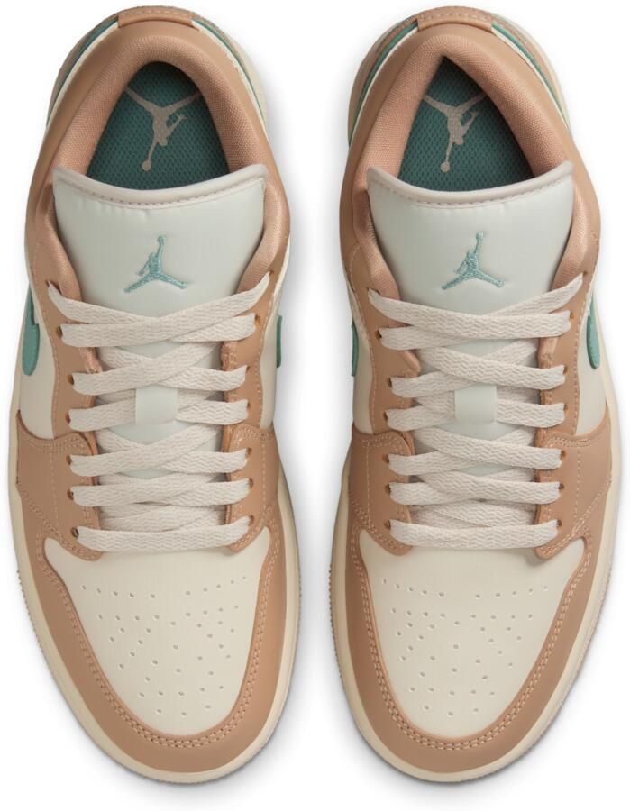 Jordan Aj1 Low Sneakers Dames Beige Leer - Foto 2