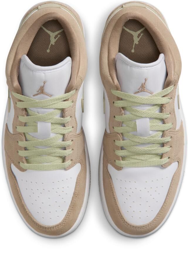 Jordan AJ1 Low Sneakers Dames Bruin Mesh Synthetisch - Foto 2