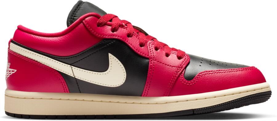 Jordan 1 Low Sneakers Dames Rood Mesh Synthetisch - Foto 3