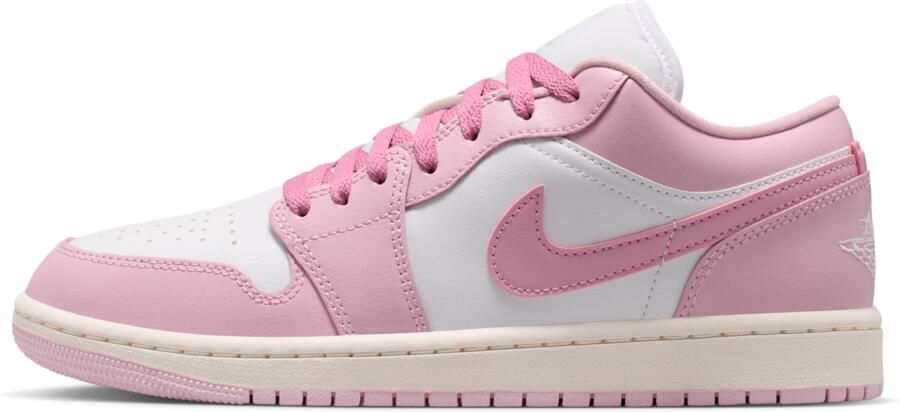 Jordan AJ1 Low Sneakers Dames Rood Mesh Synthetisch