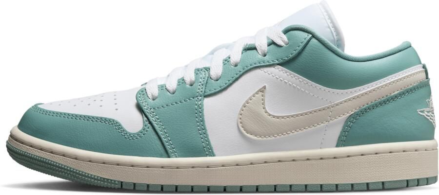 Jordan Aj1 Low Sneakers Dames Wit Leer