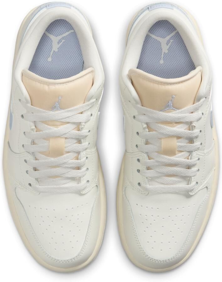 Jordan Aj1 Low Sneakers Dames Beige Mesh Synthetisch