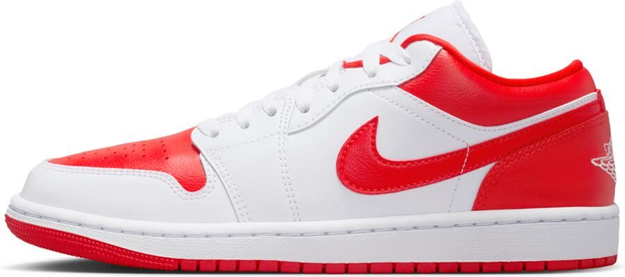 Jordan AJ1 Low Sneakers Dames Wit Mesh Synthetisch