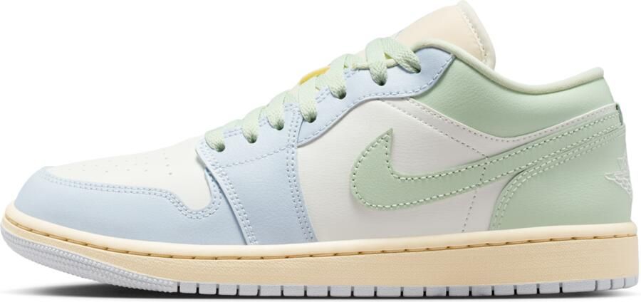 Jordan 1 Low Sneakers Dames Wit Mesh Synthetisch