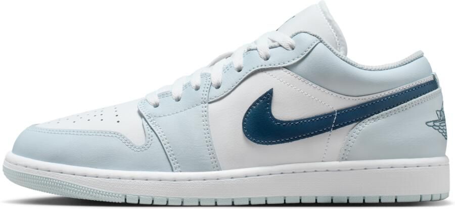 Jordan 1 Low Sneakers Heren Blauw Leer