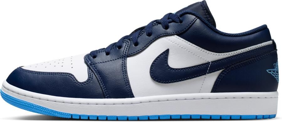 Jordan 1 Low Sneakers Heren Blauw Leer