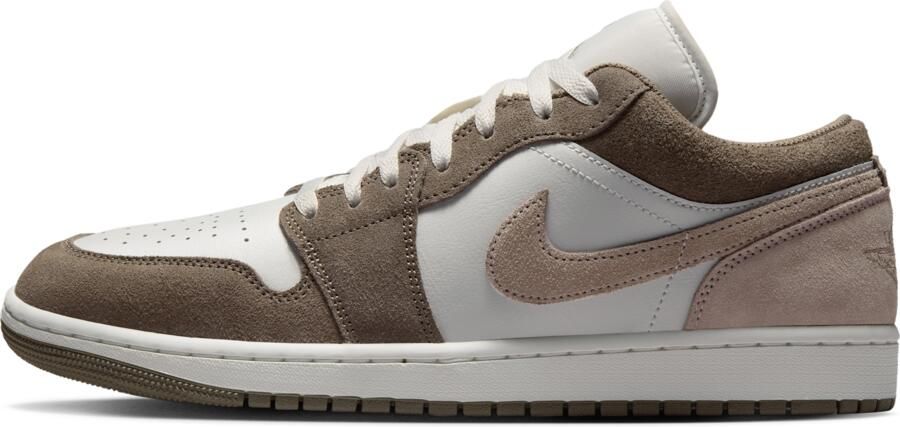 Jordan 1 Low Sneakers Heren Grijs Leer