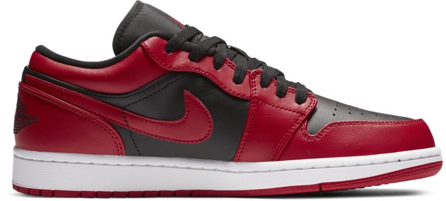 Jordan 1 Low Heren Schoenen Red Leer Foot Locker - Foto 3