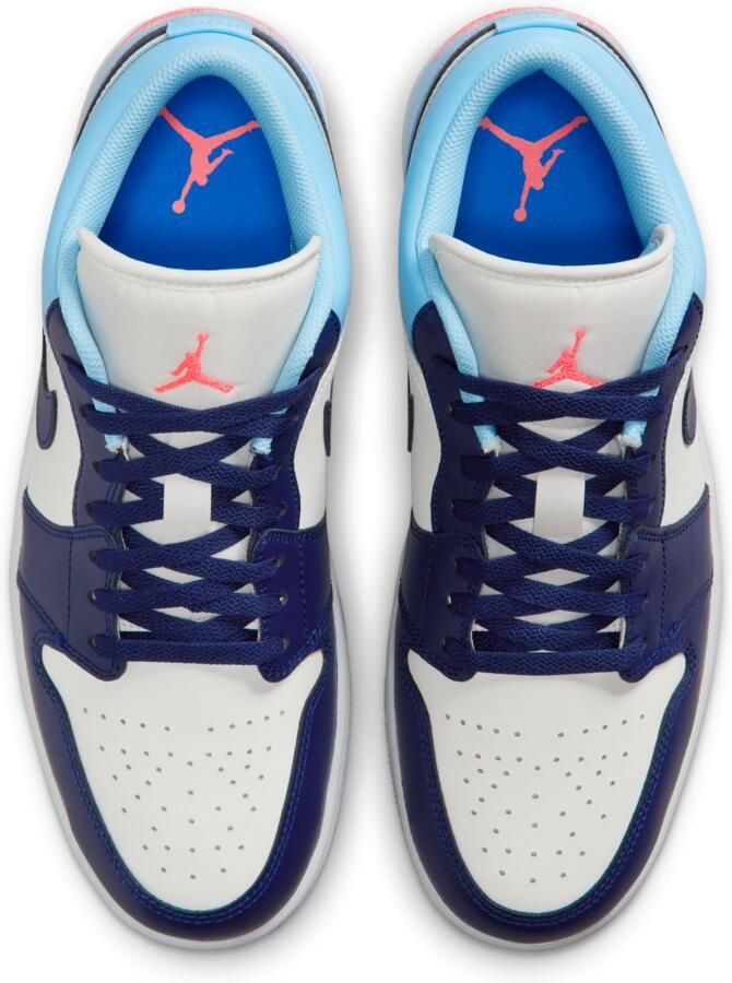 Jordan 1 Low Sneakers Heren Wit Leer