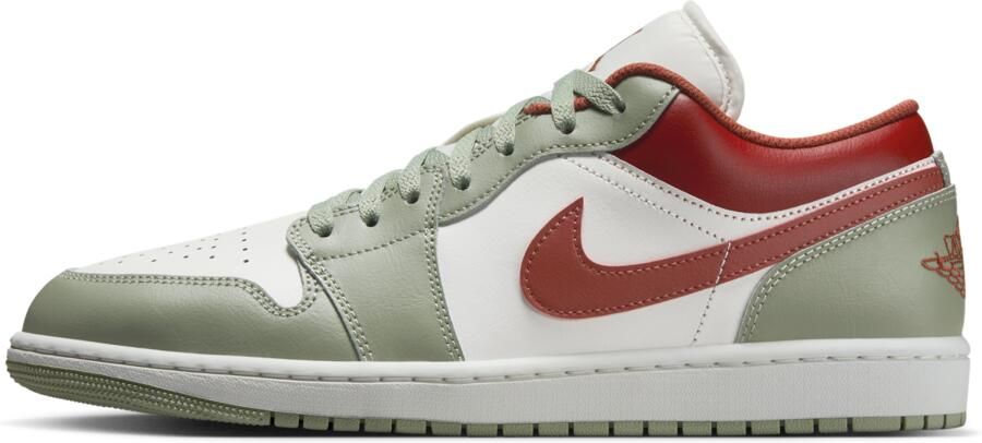 Jordan 1 Low Sneakers Heren Wit Leer