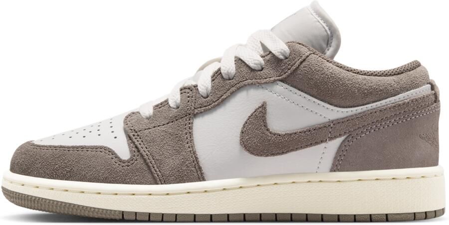Jordan AJ1 Low Kindersneakers Grijs Leer