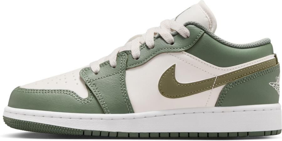Jordan AJ1 Low Kindersneakers Groen Leer