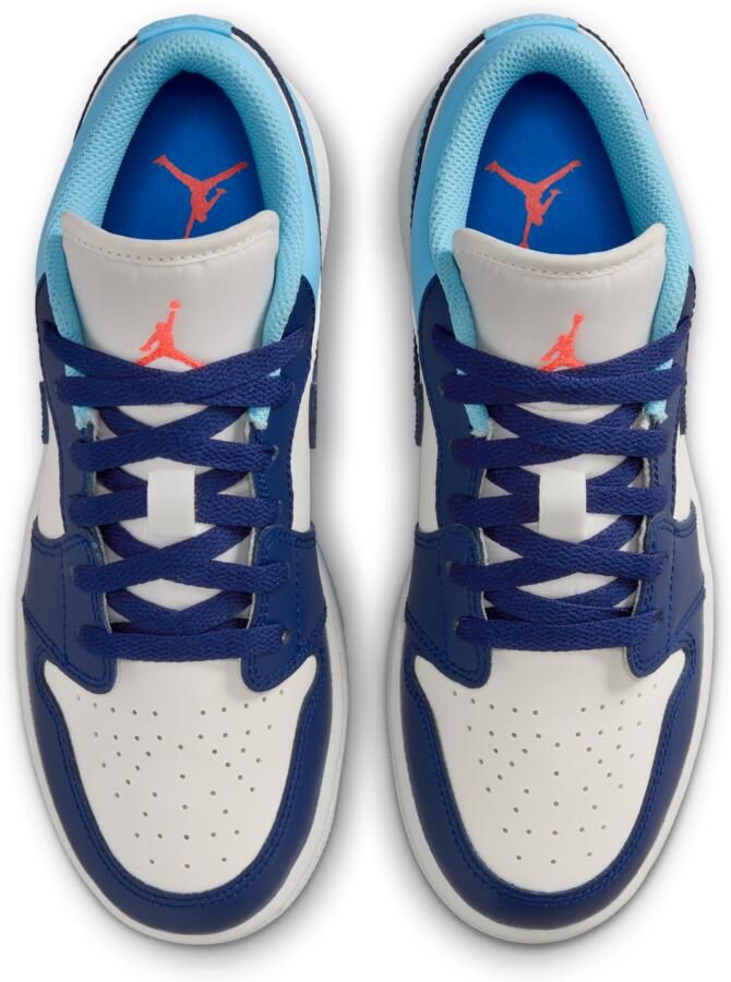 Jordan Aj1 Low Kindersneakers Wit Leer