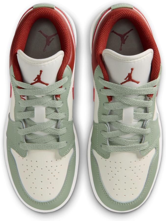 Jordan 1 Low Kindersneakers Wit Mesh Synthetisch