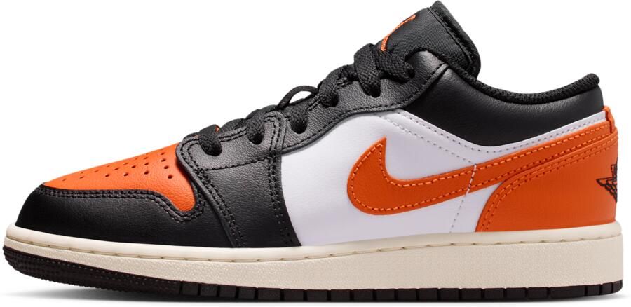 Jordan Aj1 Low Kindersneakers Zwart Leer