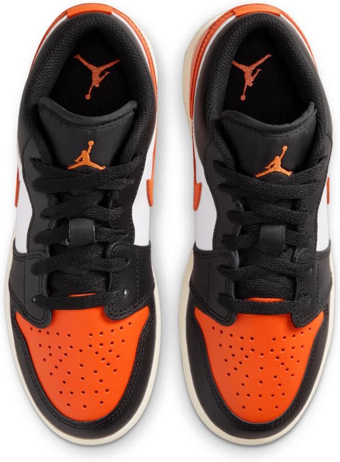 Jordan Aj1 Low Kindersneakers Zwart Leer