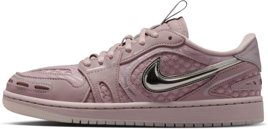 Jordan AJ1 Low Sneakers Dames Roze Mesh Synthetisch