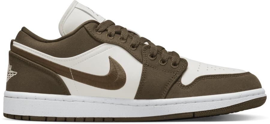 Jordan 1 Low Sneakers Dames Groen Leer Synthetisch - Foto 3