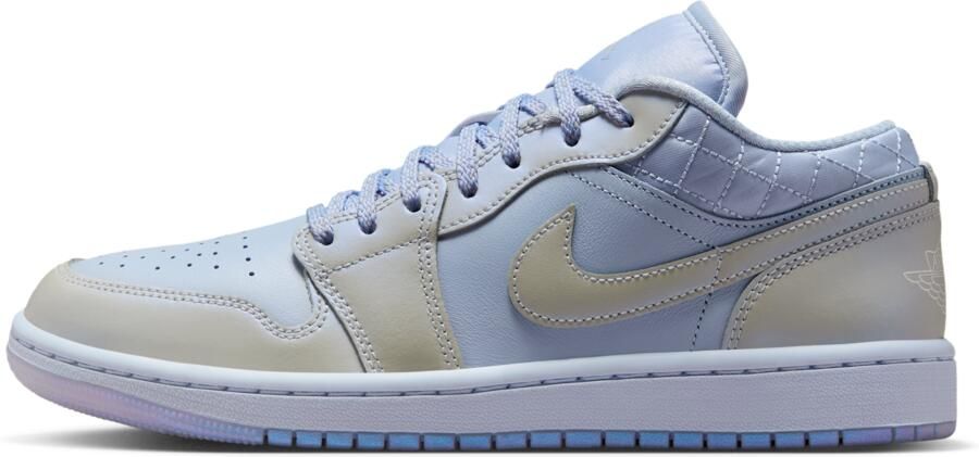 Jordan 1 Low Sneakers Dames Grijs Mesh Synthetisch