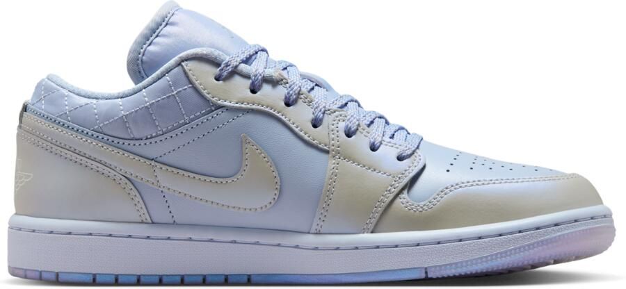 Jordan 1 Low Sneakers Dames Grijs Mesh Synthetisch - Foto 3