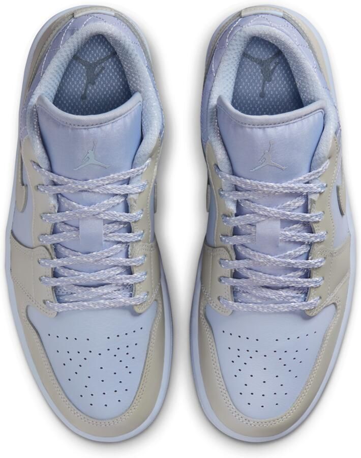 Jordan 1 Low Sneakers Dames Grijs Mesh Synthetisch - Foto 2