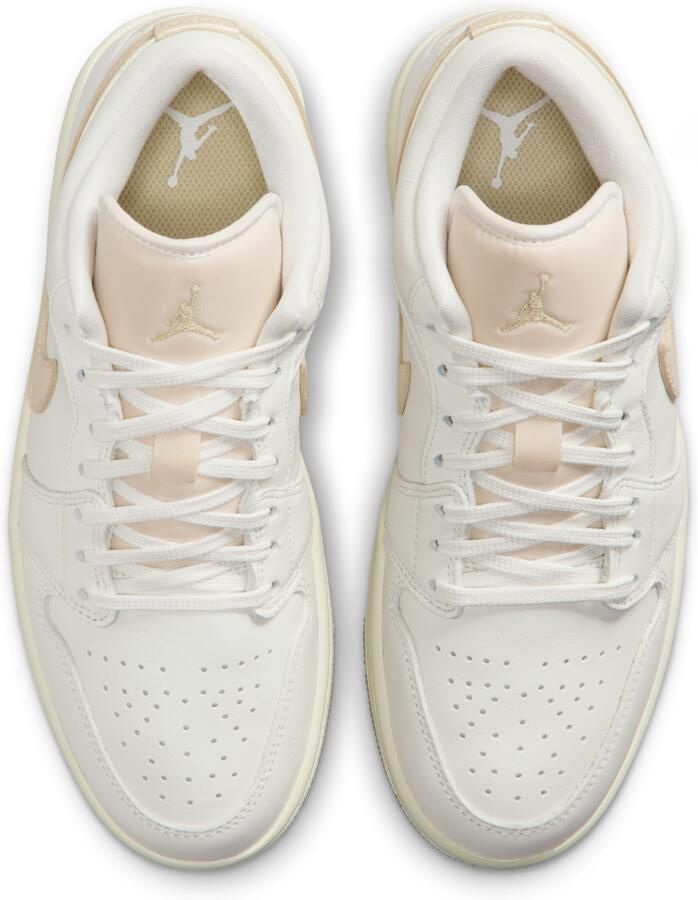 Jordan Aj1 Low Sneakers Dames Wit Mesh Synthetisch