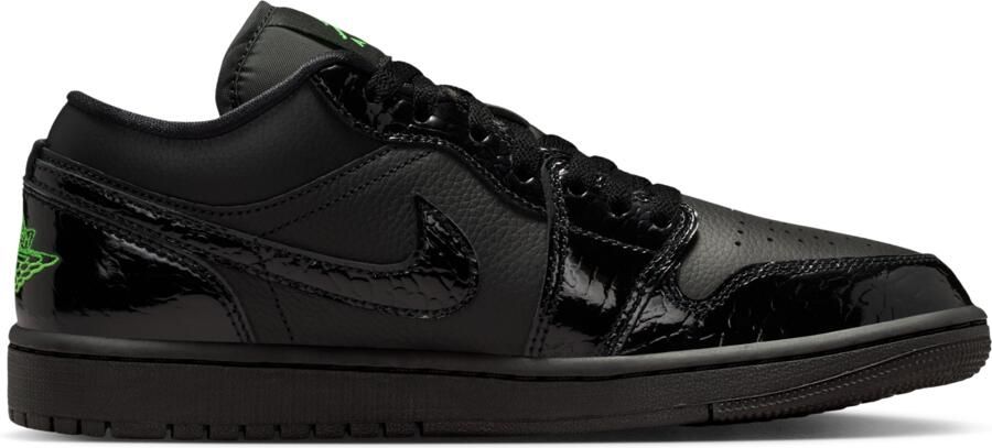 Jordan 1 Low Sneakers Dames Zwart Mesh Synthetisch - Foto 3