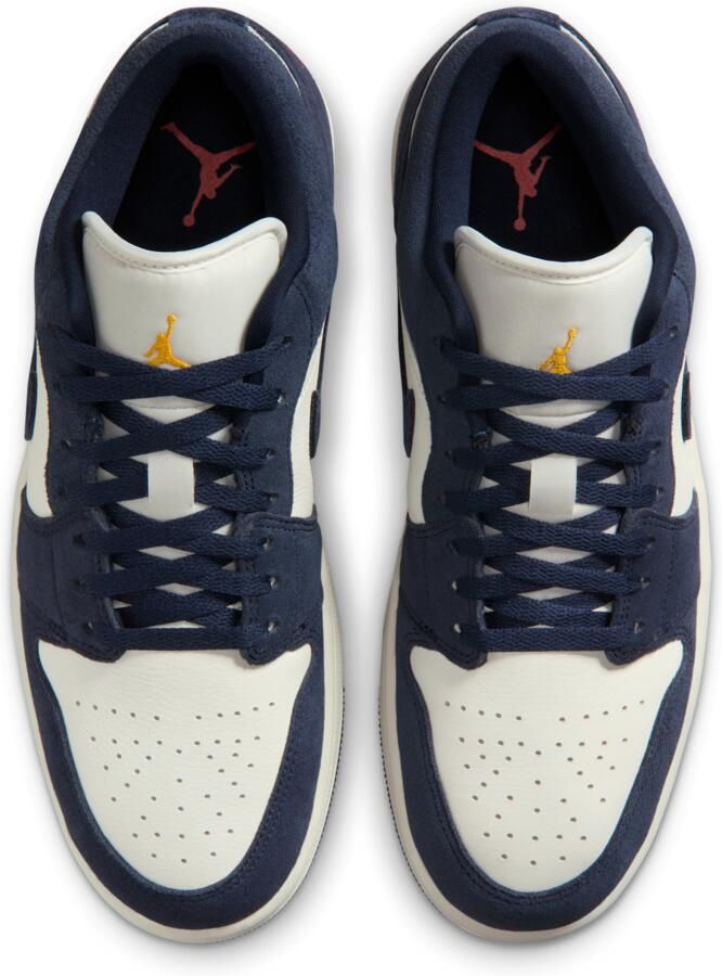 Jordan 1 Low Sneakers Heren Zwart Mesh Synthetisch - Foto 2