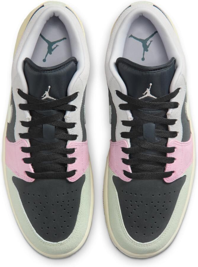 Jordan 1 Low Sneakers Heren Zwart Mesh Synthetisch - Foto 2