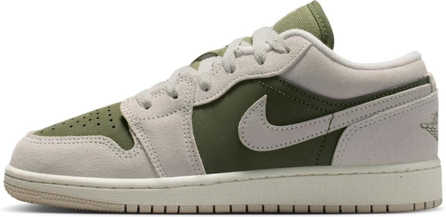 Jordan Aj1 Low Kindersneakers Olijf Leer - Foto 4