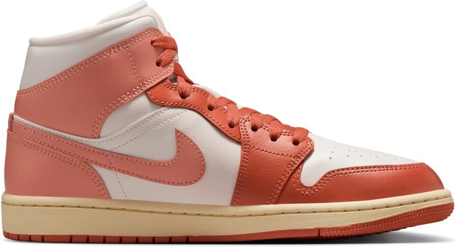 Jordan Aj1 Mid Sneakers Dames Beige Leer - Foto 3
