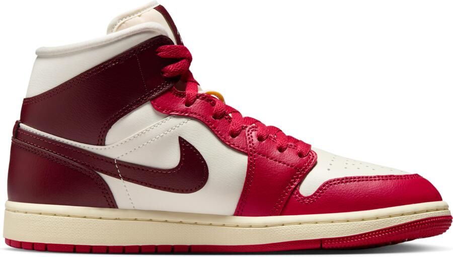 Jordan Aj1 Mid Sneakers Dames Wit Leer - Foto 2