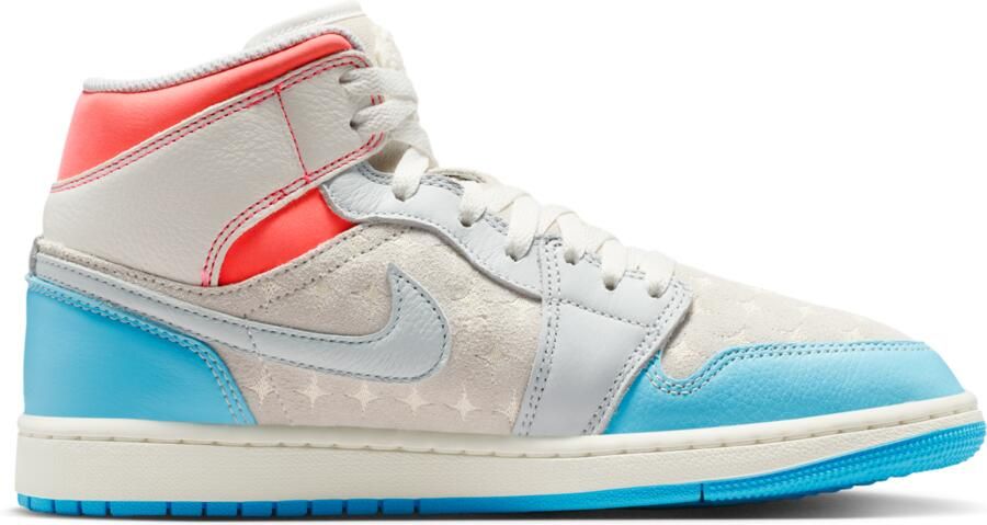 Jordan Aj1 Mid Sneakers Dames Wit Mesh Synthetisch - Foto 2