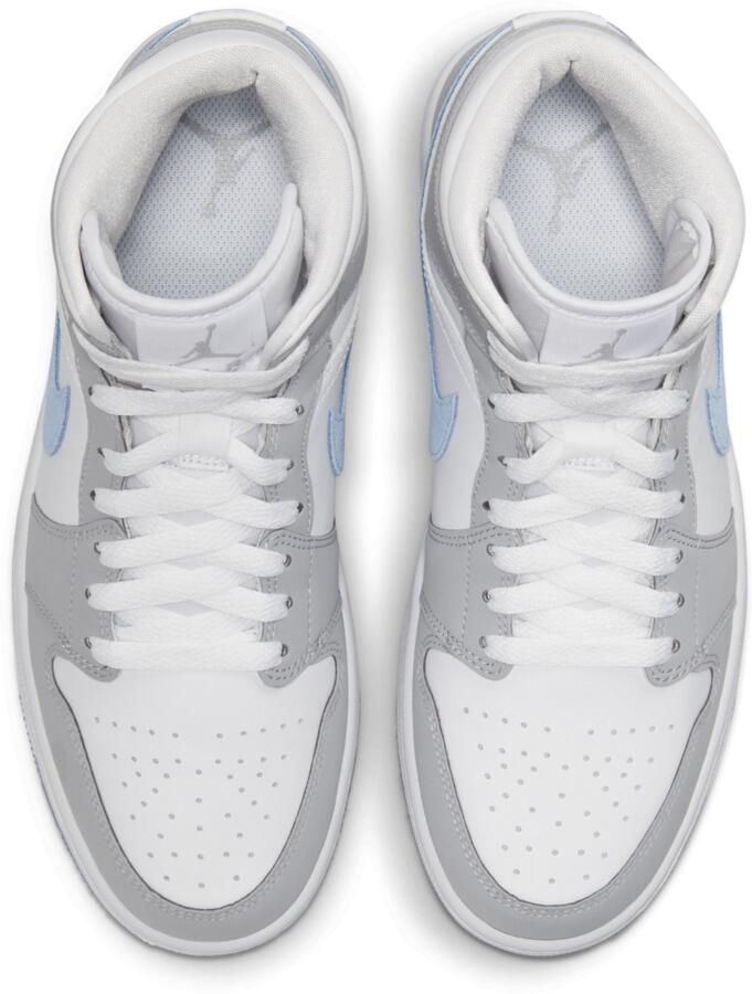 Jordan 1 Mid Dames Schoenen White Leer Synthetisch Foot Locker - Foto 3