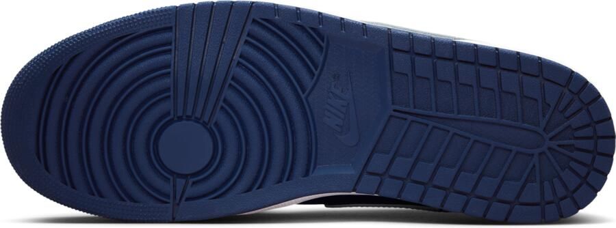 Jordan Aj1 Mid Sneakers Heren Blauw Leer Synthetisch - Foto 4