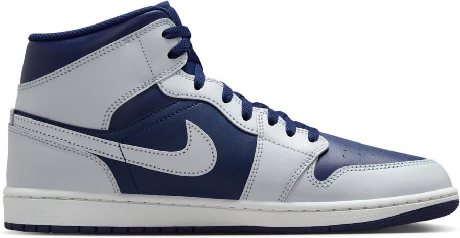 Jordan Aj1 Mid Sneakers Heren Blauw Leer Synthetisch - Foto 3