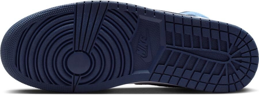 Jordan Aj1 Mid Sneakers Heren Blauw Leer Synthetisch - Foto 4