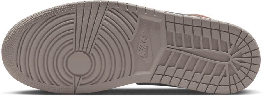 Jordan Aj1 Mid Sneakers Heren Bruin Leer Synthetisch - Foto 4