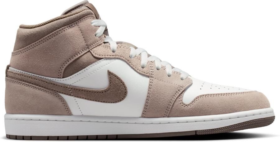 Jordan Aj1 Mid Sneakers Heren Bruin Leer Synthetisch - Foto 3