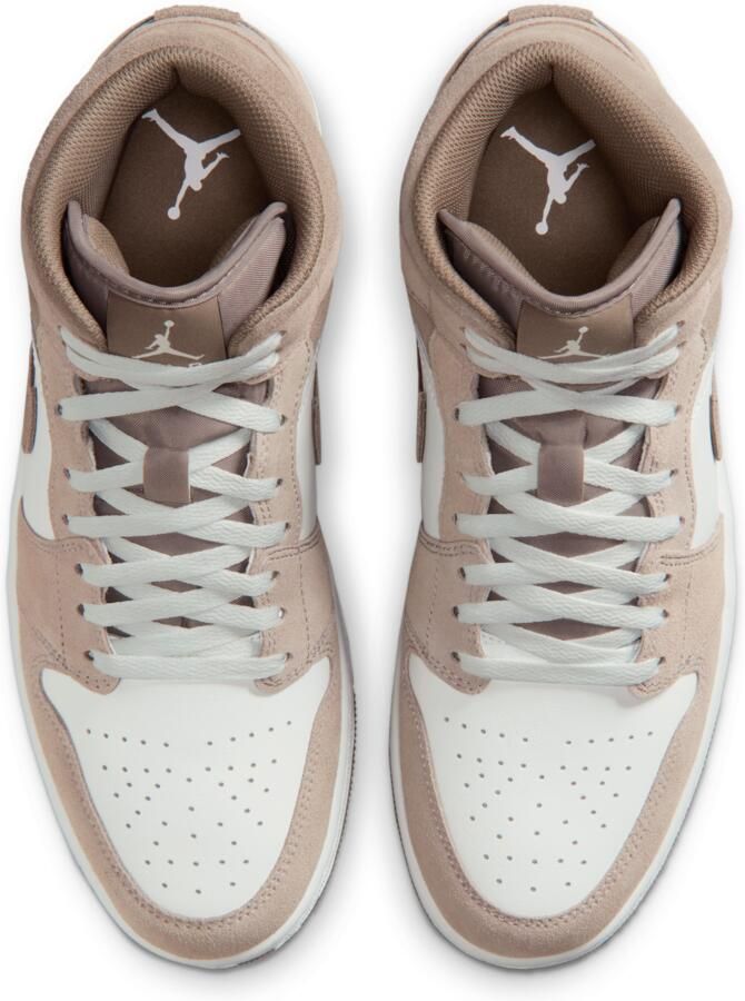 Jordan Aj1 Mid Sneakers Heren Bruin Leer Synthetisch - Foto 2