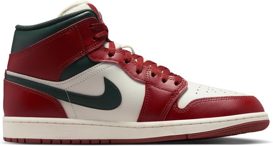 Jordan Aj1 Mid Sneakers Heren Wit Leer Synthetisch - Foto 3