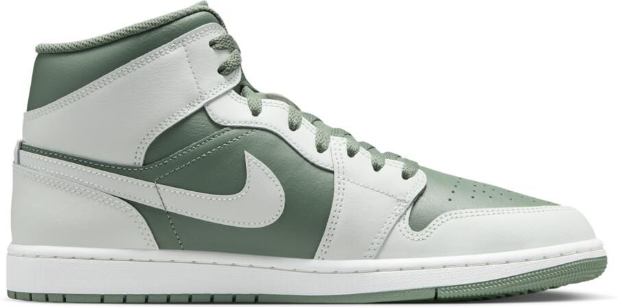 Jordan Aj1 Mid Sneakers Heren Wit Leer Synthetisch - Foto 3
