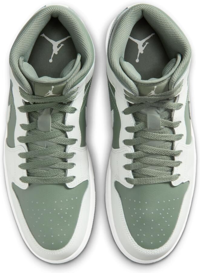 Jordan Aj1 Mid Sneakers Heren Wit Leer Synthetisch - Foto 2