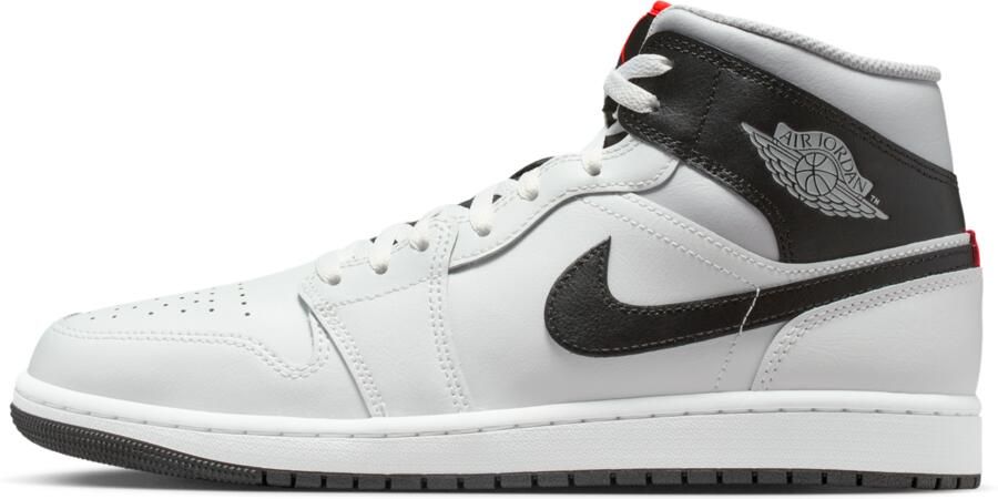 Jordan 1 Mid Sneakers Heren Wit Mesh Synthetisch