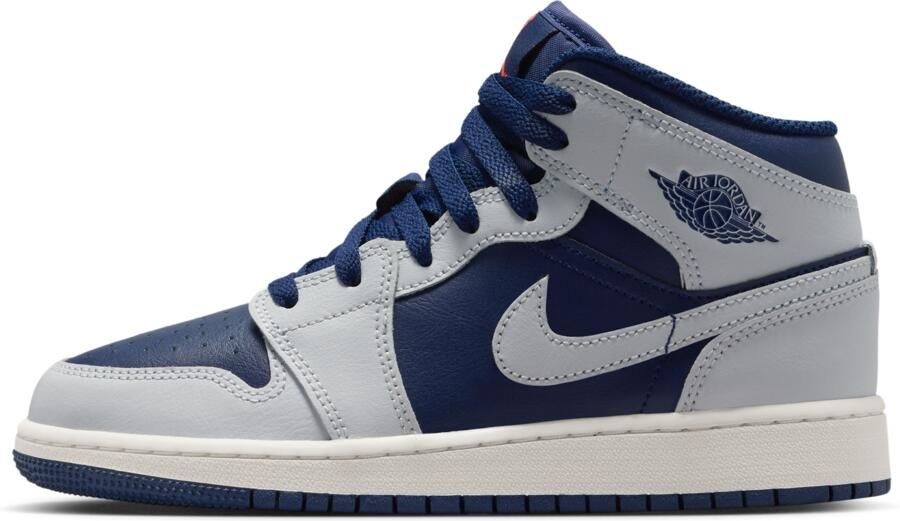 Jordan 1 Mid Kindersneakers Blauw Textil