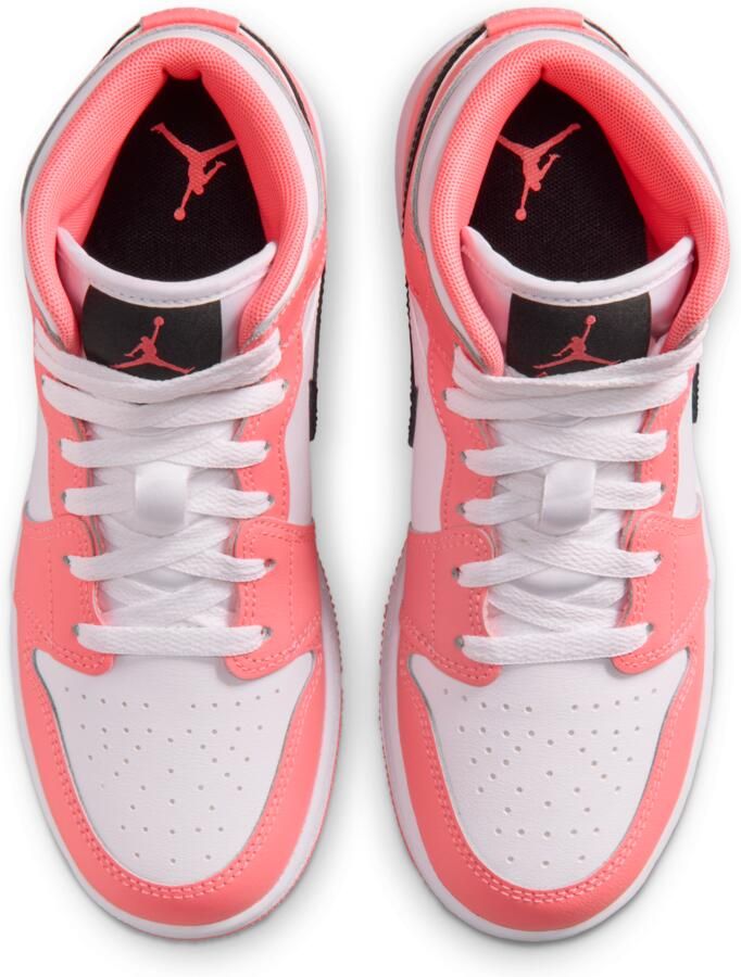 Jordan Aj1 Mid Kindersneakers Rood Mesh Synthetisch - Foto 2