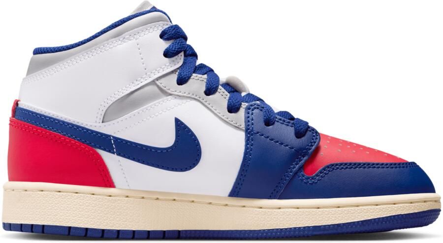 Jordan Aj1 Mid Kindersneakers Wit Mesh Synthetisch - Foto 3