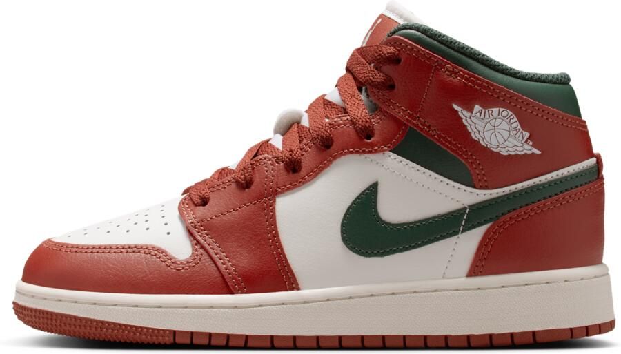 Jordan 1 Mid Kindersneakers Wit Textil - Foto 4