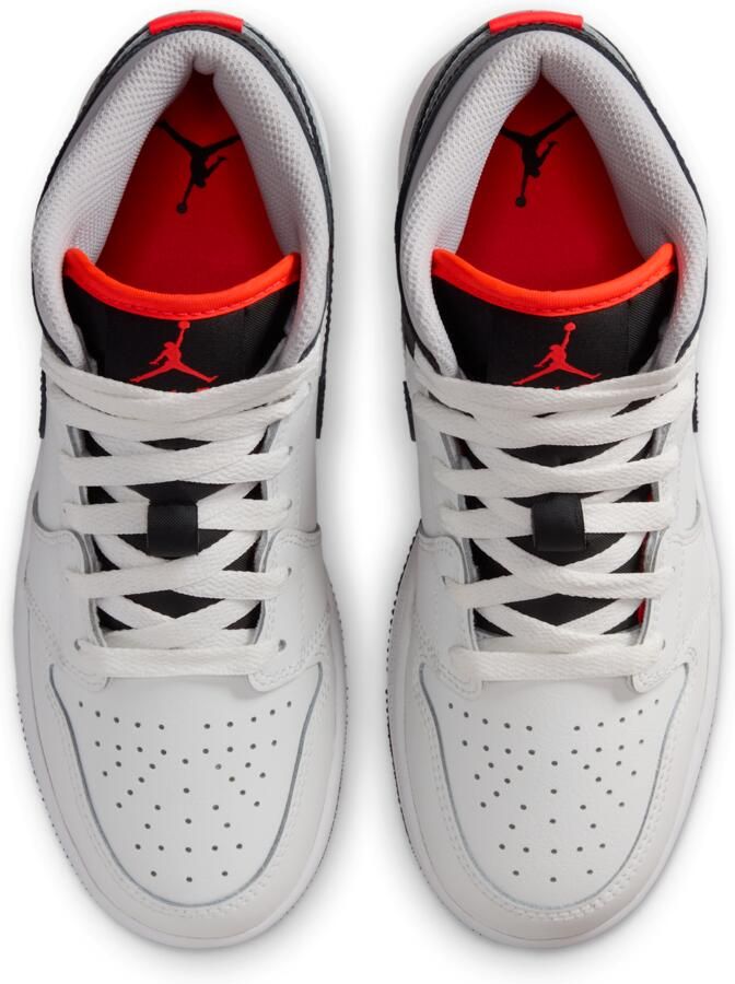 Jordan Aj1 Mid Kindersneakers Wit Leer - Foto 2